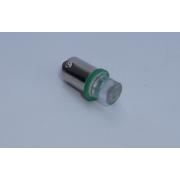 Лампа светодиод. 12V  T8   1 диод LED зеленая конус с цоколем (T4W)