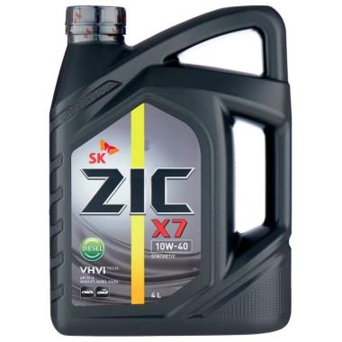 Масло моторное ZIC X7 Diesel 10W40 (4л.) синт.