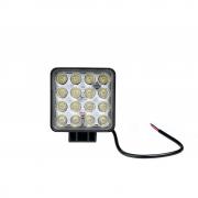 Фара светодиодная 16 LED 48W 12-24V (квадрат) 80*80*25  дальний ФСО